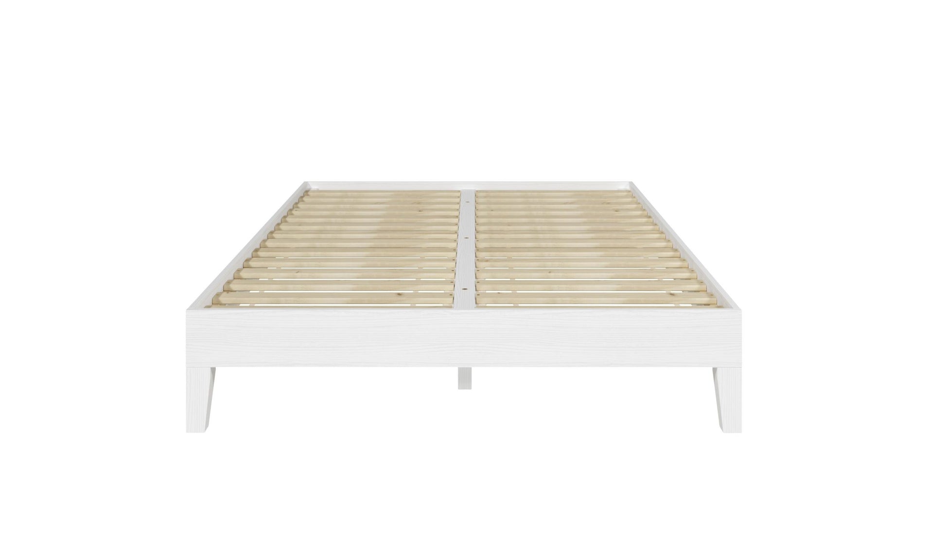 Nix Full Platform Bed White Full White Wood