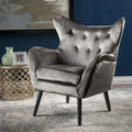 Arm Chair Grey Velvet