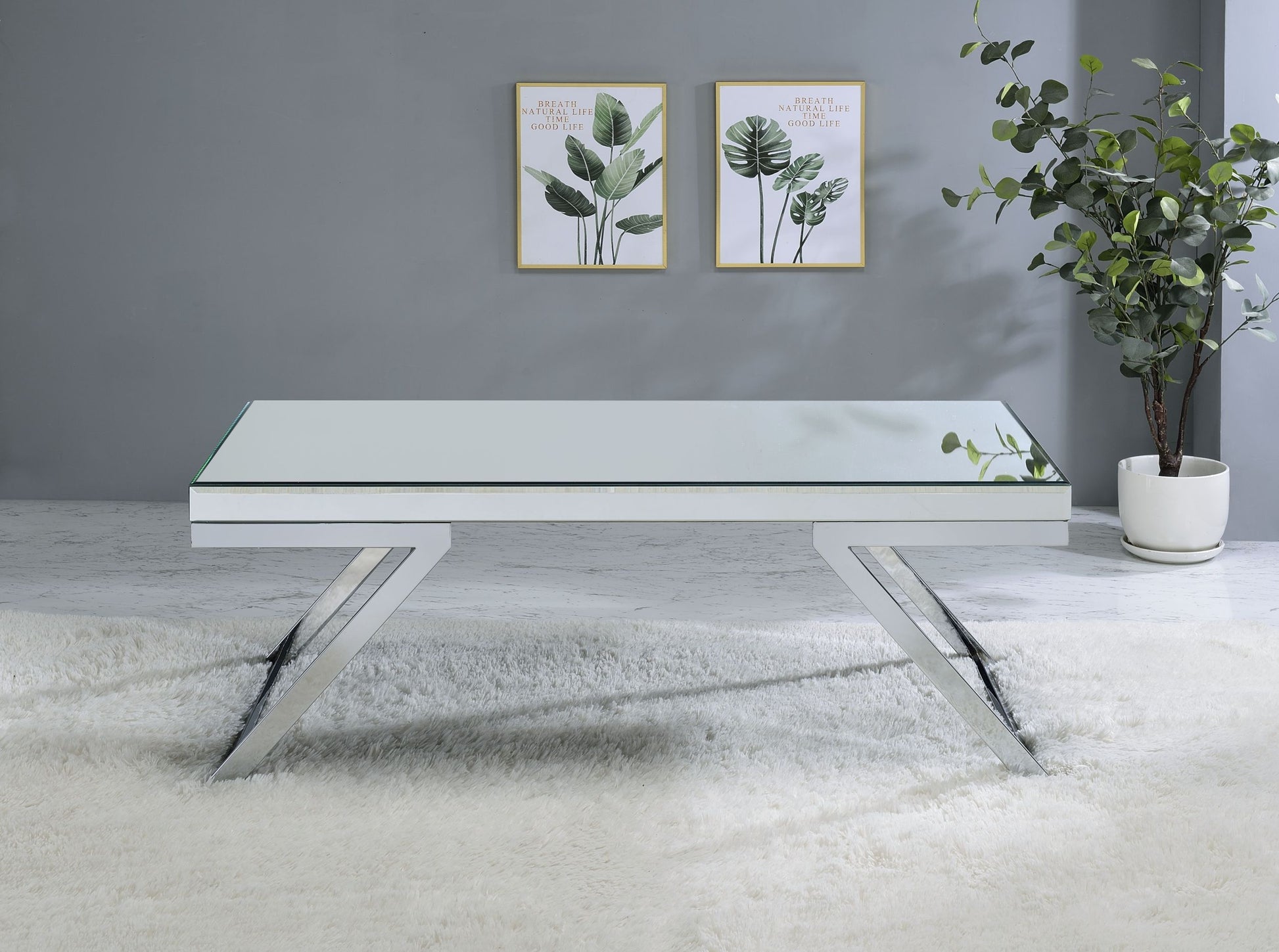 Alfresco 3 Piece Occasional Table Set Silver Silver Wood