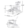 Malibu Reclining Adirondack Chair White Acacia Wood