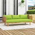 Claremont 3 Seater Daybed Teak Wood Waterproof Fabric