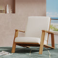 Paloma Club Chair Beige Acacia Wood