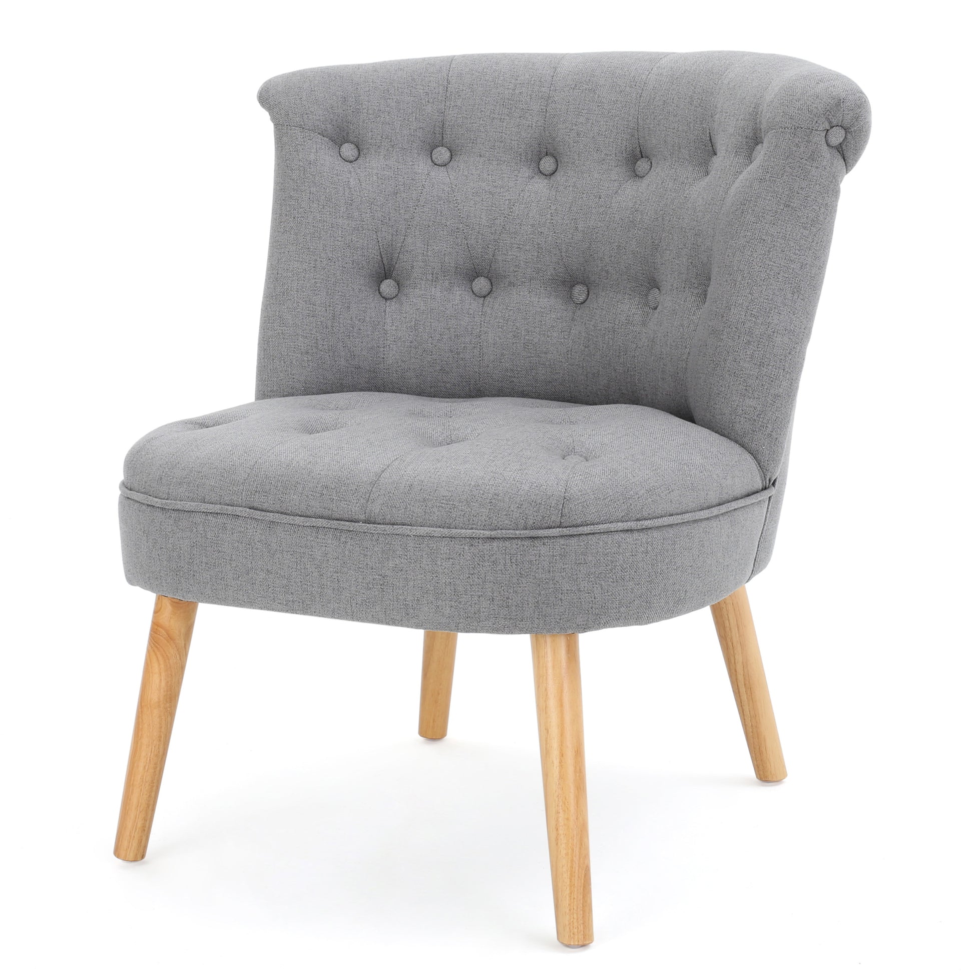 Bordeaux Tuft Chair Grey Fabric