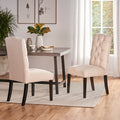 Harding Kd Tuft Dining Chair Natural Fabric