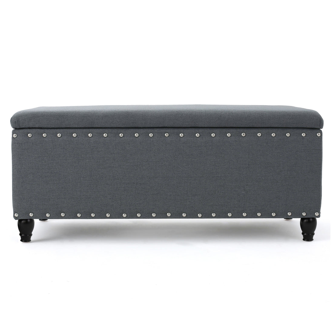 Storage Ottoman Charcoal Fabric