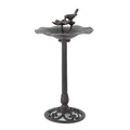 E Lancaster Outdoor Aluminum And Iron Top Bird Bath With Iron Base, Bronze Bronze Aluminium