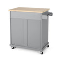 Kitchen Cart Grey Wood