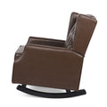 Rocking Chair Dark Brown Pu