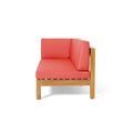 Brava X Back Left Corner Bench, Red Red Acacia Wood