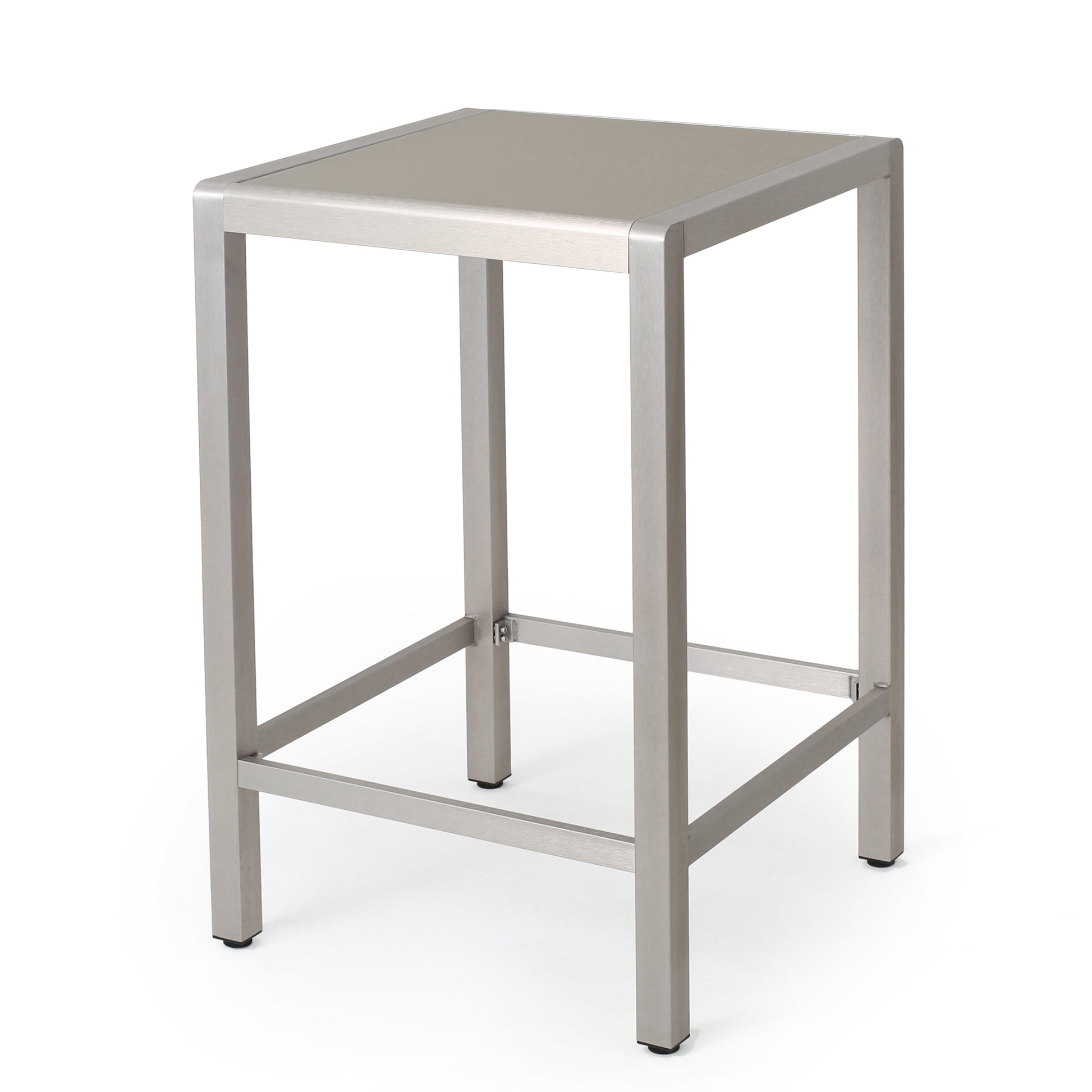 Cape Coralglass Top Bartable Grey Aluminium