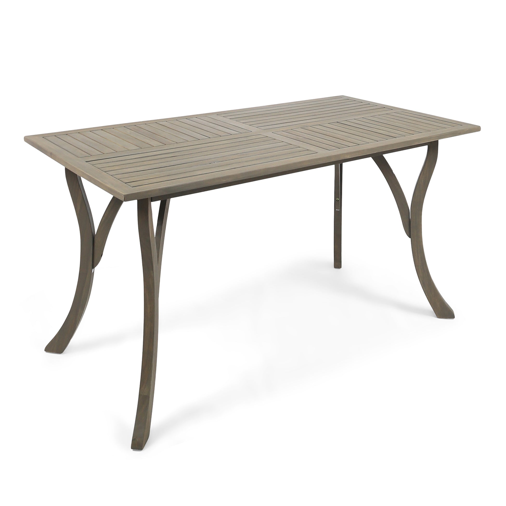 Ectangular Wood Table Grey Acacia Wood