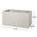 Outdoor Large Square Mgo Planter White Magnesium Oxide