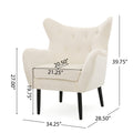 Arm Chair Ivory Velvet