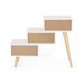 3 Drawer Stair Cabinet White Mdf