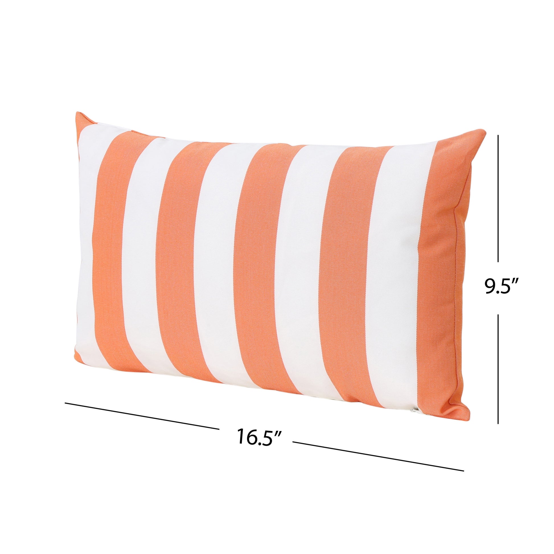 Coronado Stripe Rectangular Pillow Orange Fabric