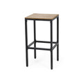 Ezra Barstool Teak Black Acacia Wood