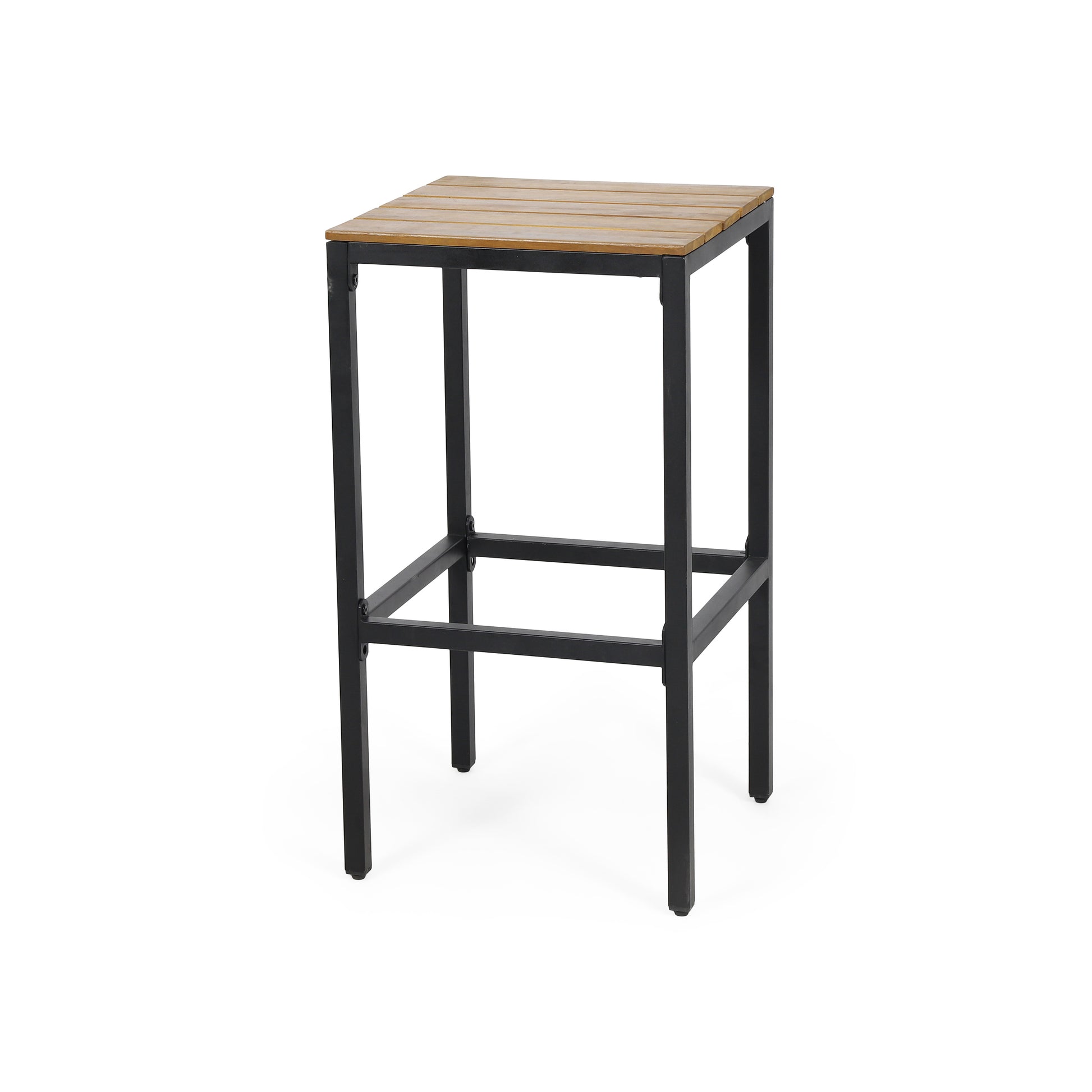 Ezra Barstool Teak Black Acacia Wood