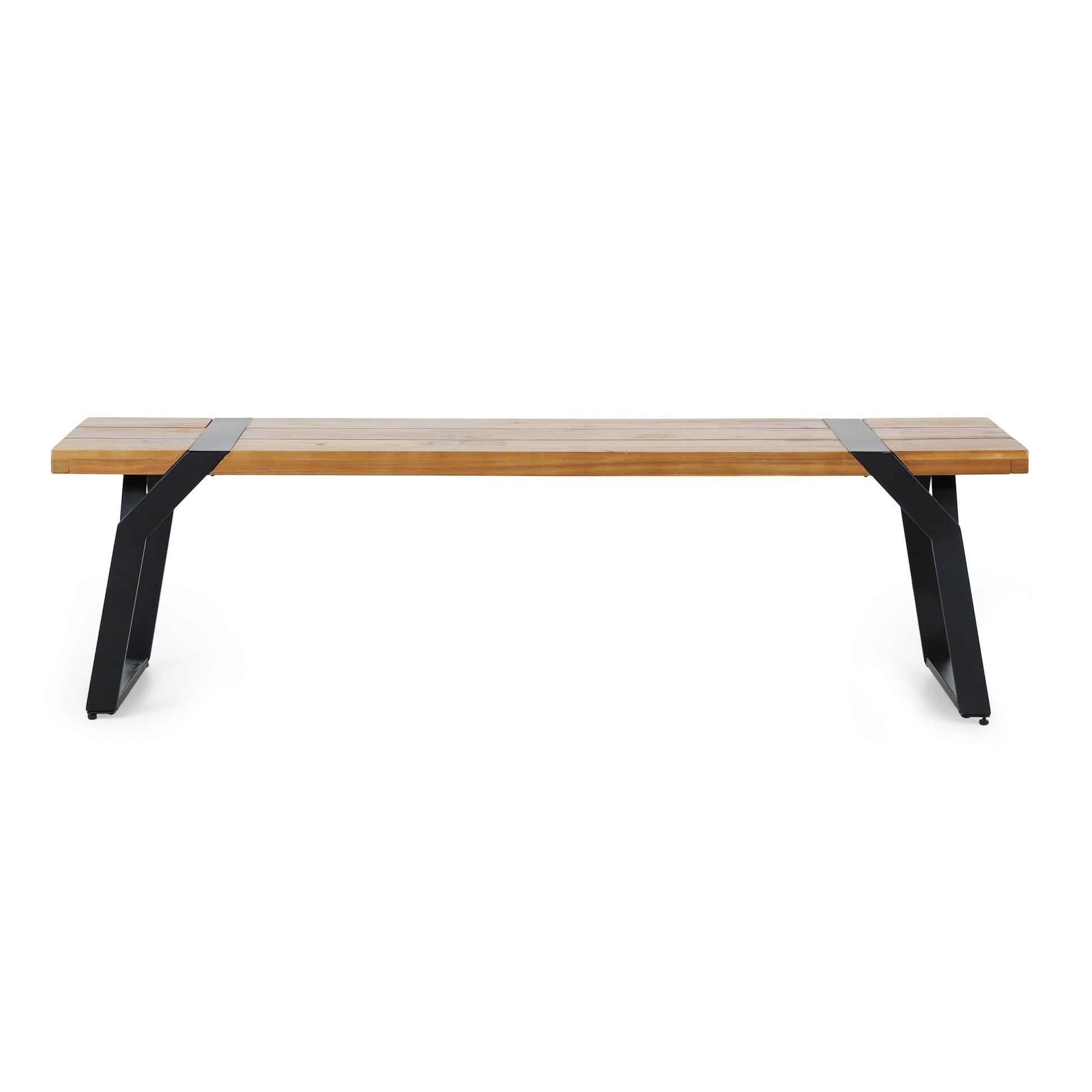 Zora Bench,Set Of 2 Teak Black Wood