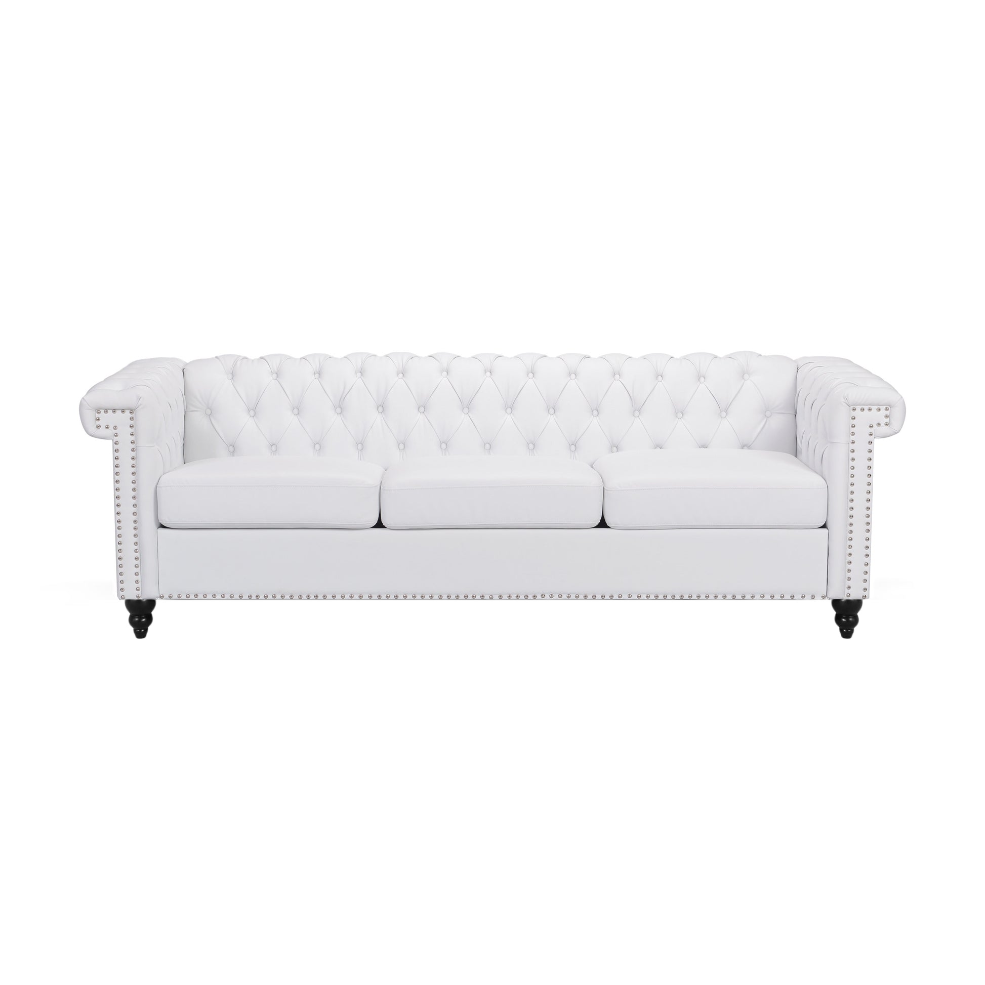 Sofa 3 Seater White Pu