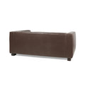 3 Seater Sofa Dark Brown Fabric 3 Seat