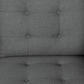 3 Seater Sofa Dark Grey Fabric