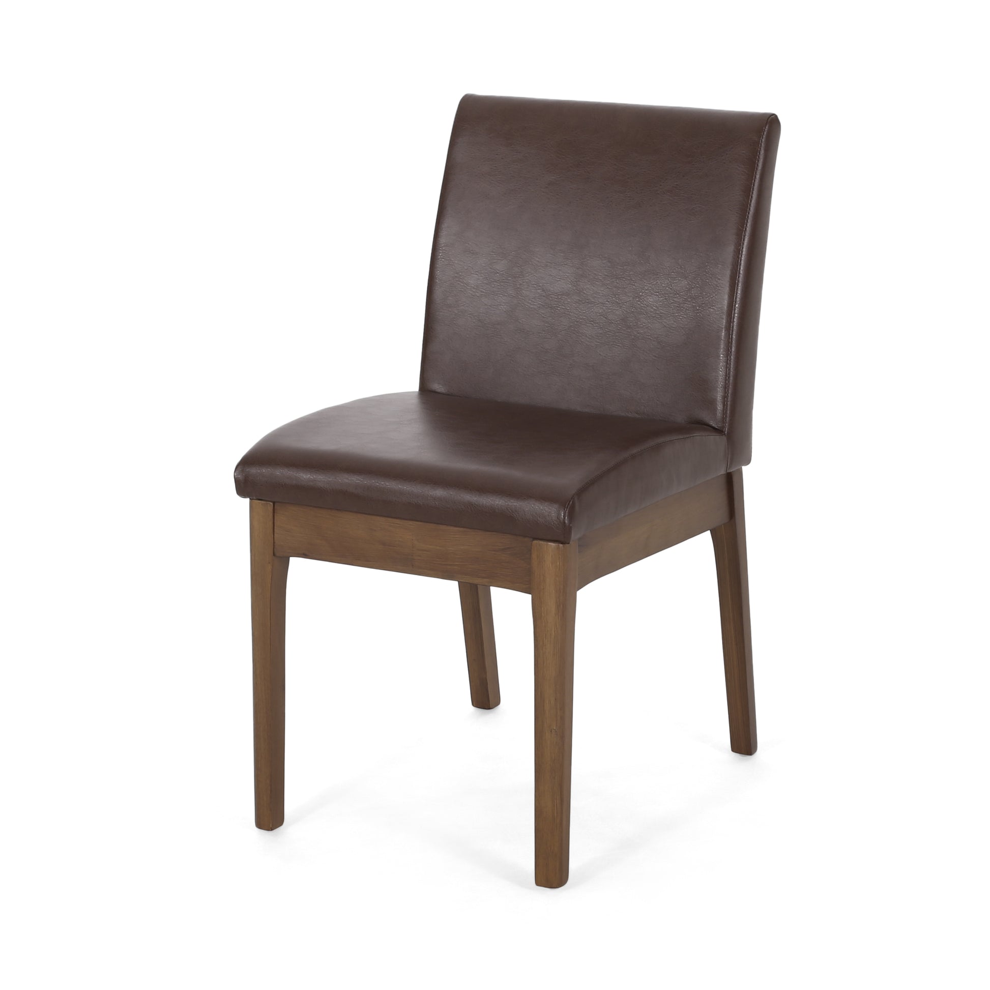 Dining Chair Dark Brown Rubber Wood