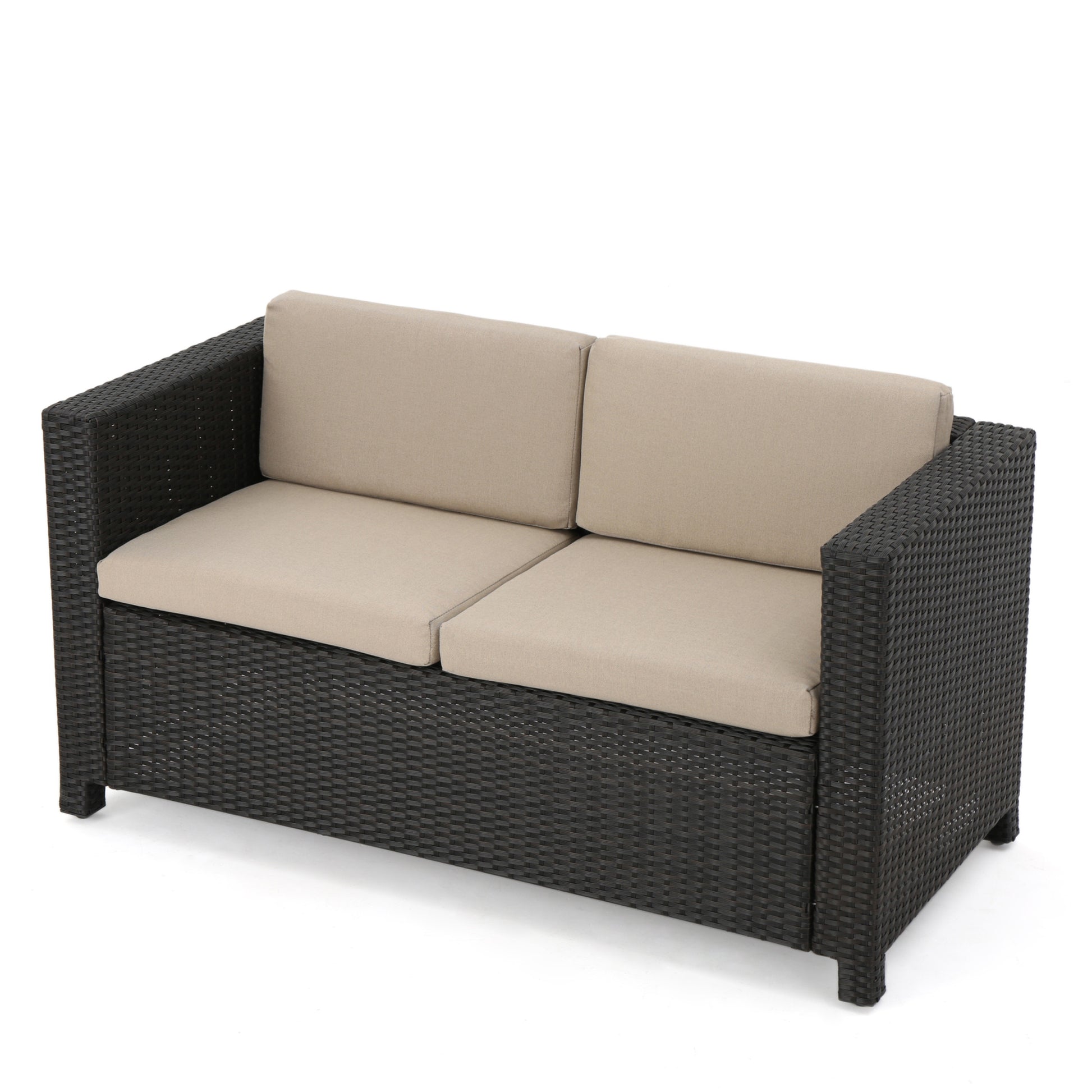 Puerta Seat Brown Pe Rattan Iron