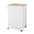 Kitchen Cart White Wood