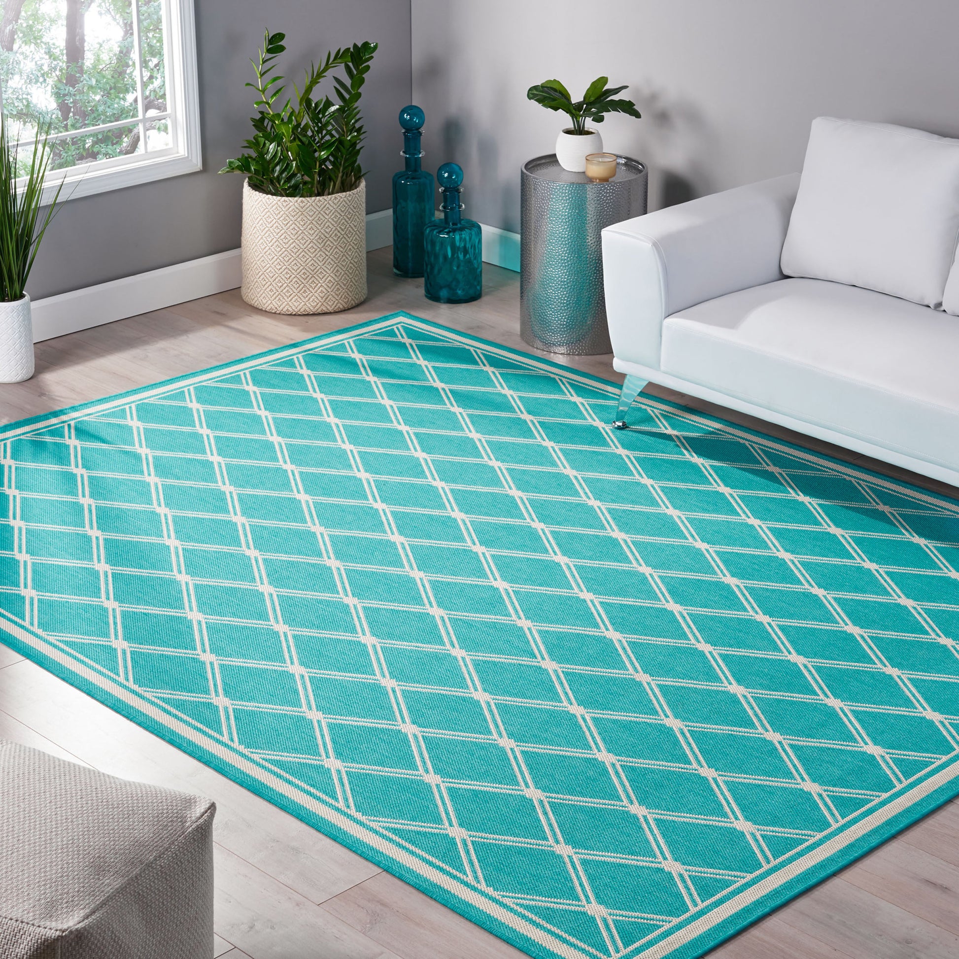 5092G 7'10"X10' Rug Teal Polypropylene