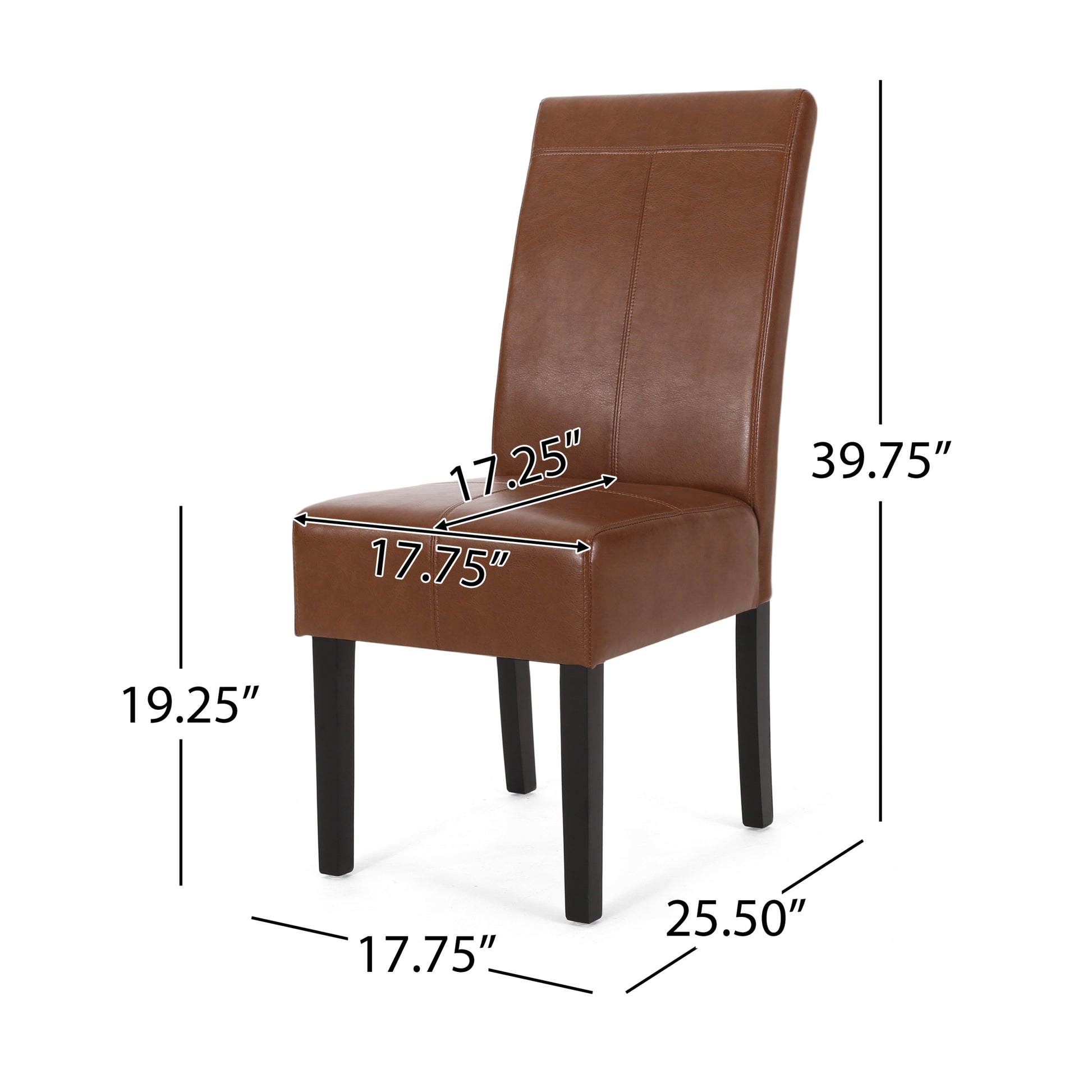 Pertica Kd Dining Chair Light Brown Pu Leather