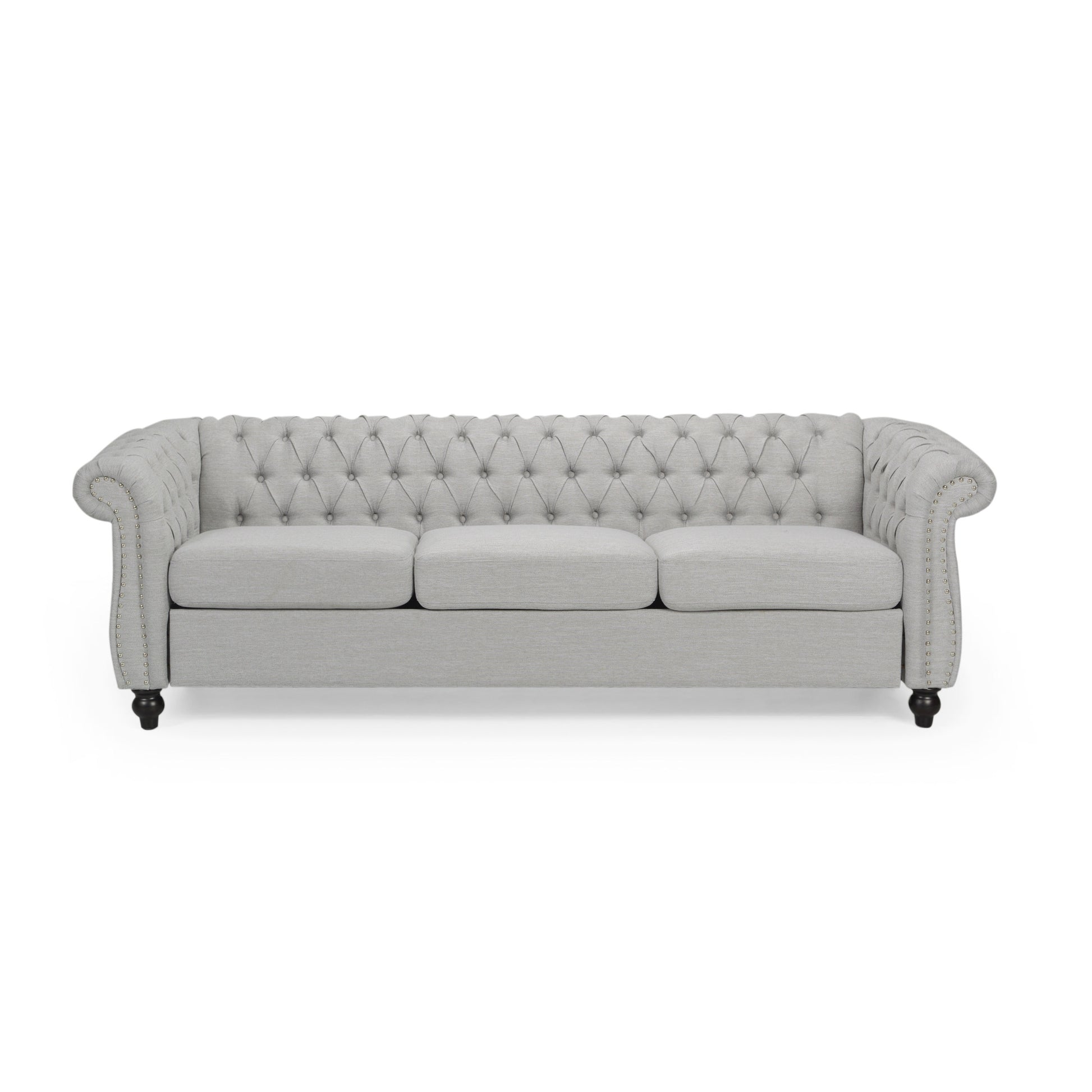 Sofa 3 Seater Grey Fabric