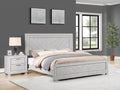 Montana Queen Bed Gray Queen Silver White Wood