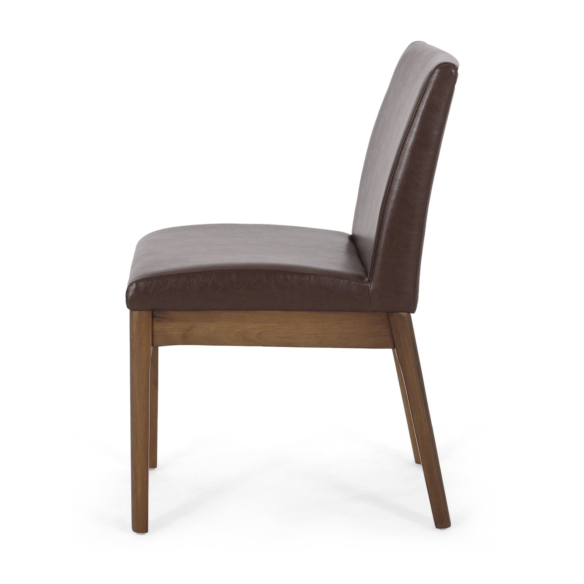 Dining Chair Dark Brown Rubber Wood