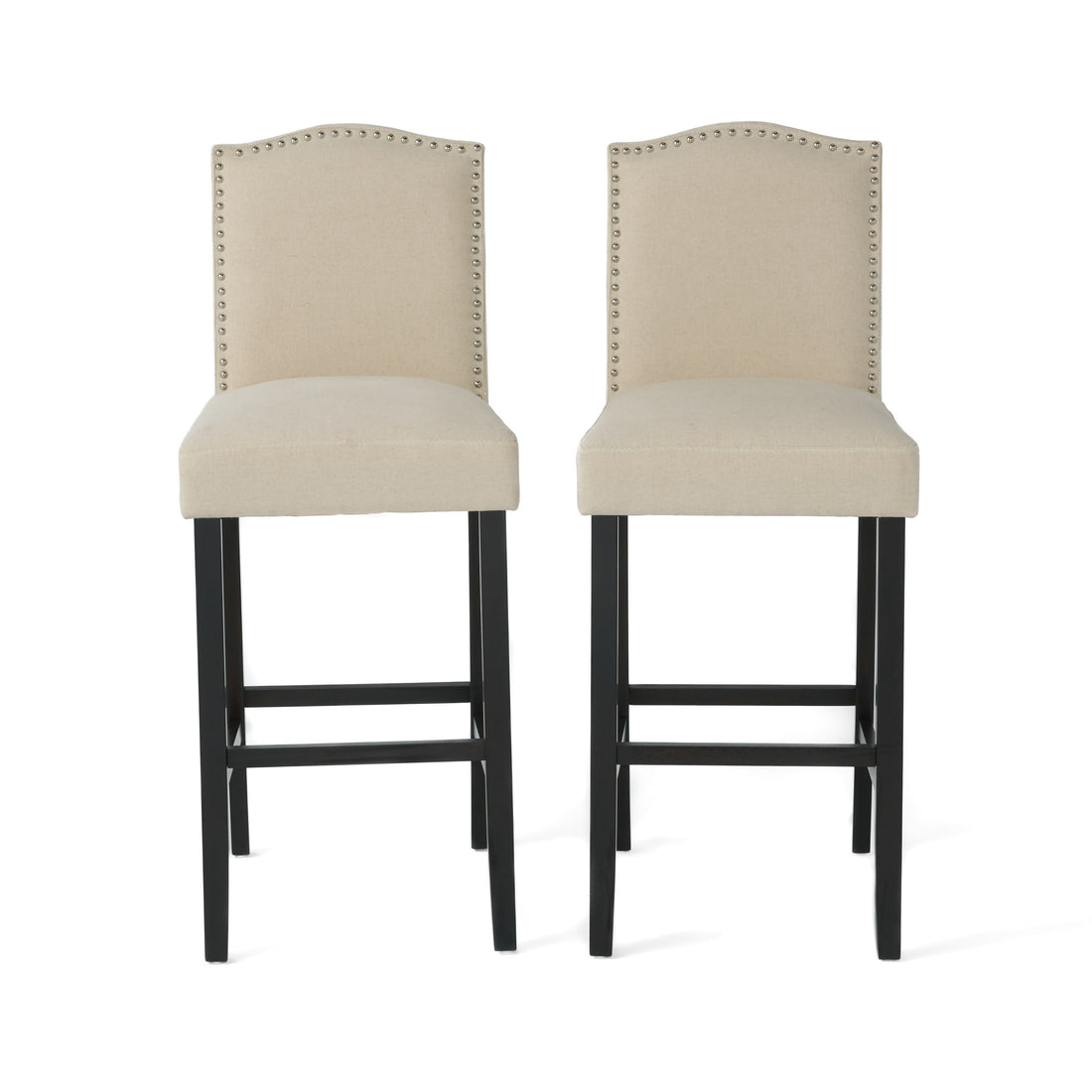 Markson Kd Barstool Mp2 Set Of 2 Ivory Fabric