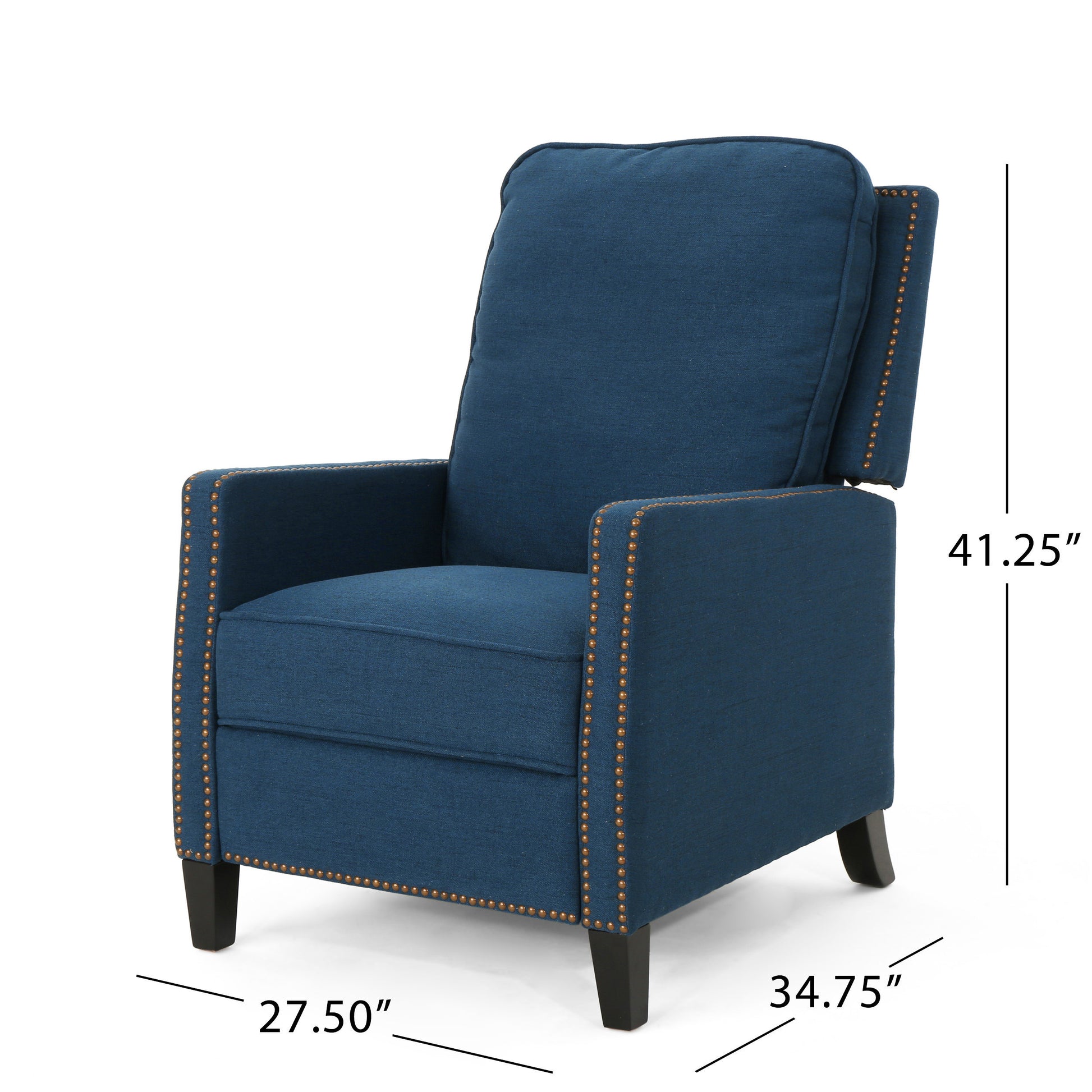 27.5" Wide Manual Standard Recliner Navy Blue Fabric