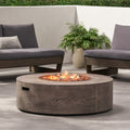 Aidan Round Iron Fire Pit 50,000 Btu Tank Outside Wood Iron