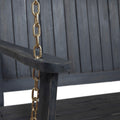 Tambora Porch Swing Dark Grey Wood Metal