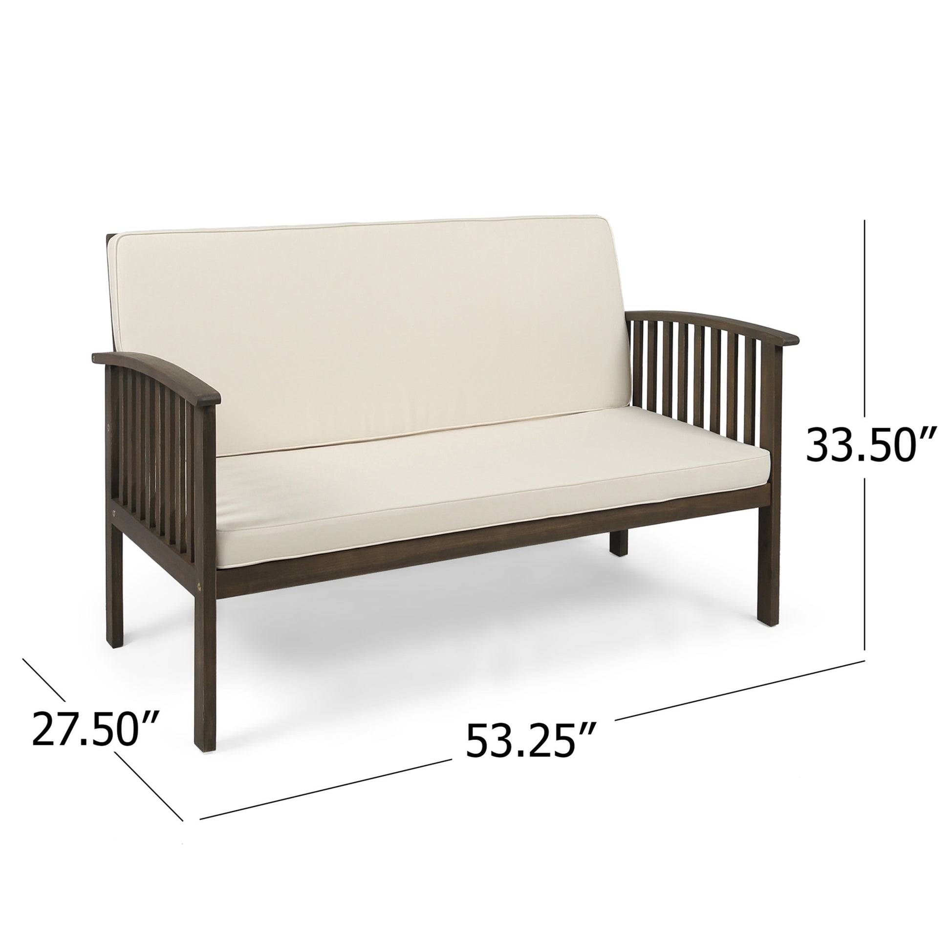 Casa Acaciaseat Grey Cream Wood Waterproof Fabric
