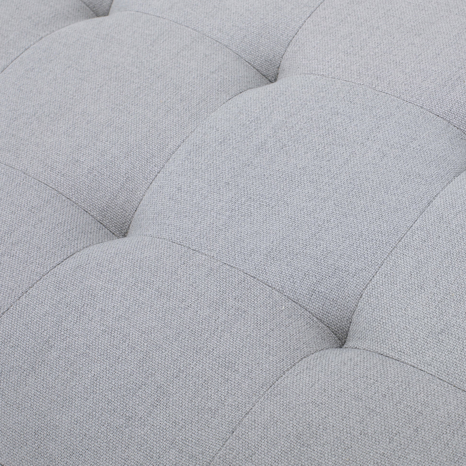 Guernsey Ottoman Light Grey Fabric