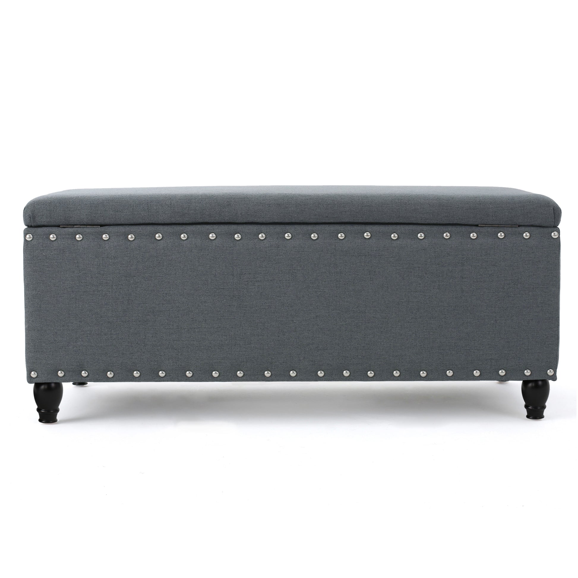 Storage Ottoman Charcoal Fabric