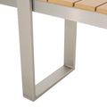 Dining Bench, Silver Natural Natural Wood