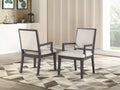 Mila Arm Chair Set Of 2 White White Fabric
