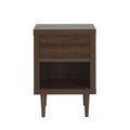 1 Drawer Nightstand Walnut Mdf