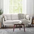 3 Seater Sofa Beige Fabric 3 Seat