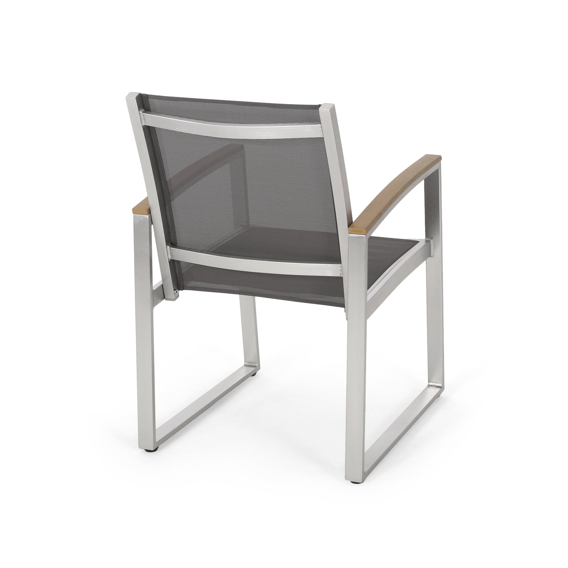 Glasgow Dining Chair Grey Aluminum