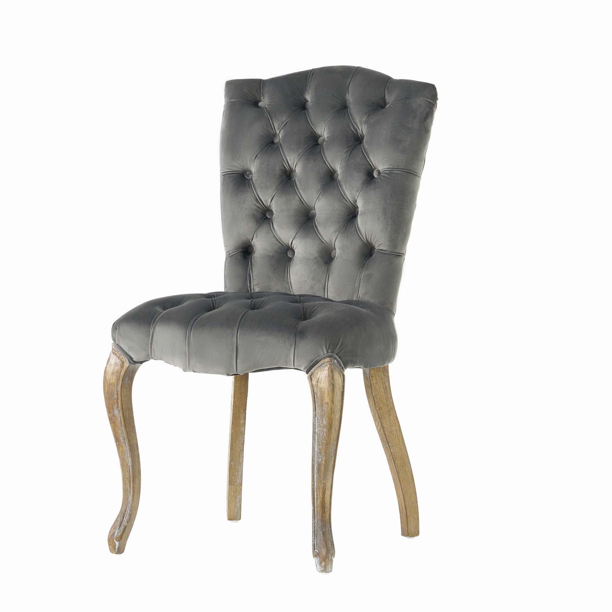 Dining Chair Mp2 Set Of 2 Charcoal Velvet