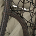 Kylie Hanging Basket Brown Only Basket ,Not Include A Hanging Stand Khaki Brown Rattan Waterproof Fabric Metal