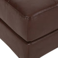 Chaise Lounge Dark Brown Pu