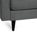 3 Seater Sofa Dark Grey Fabric