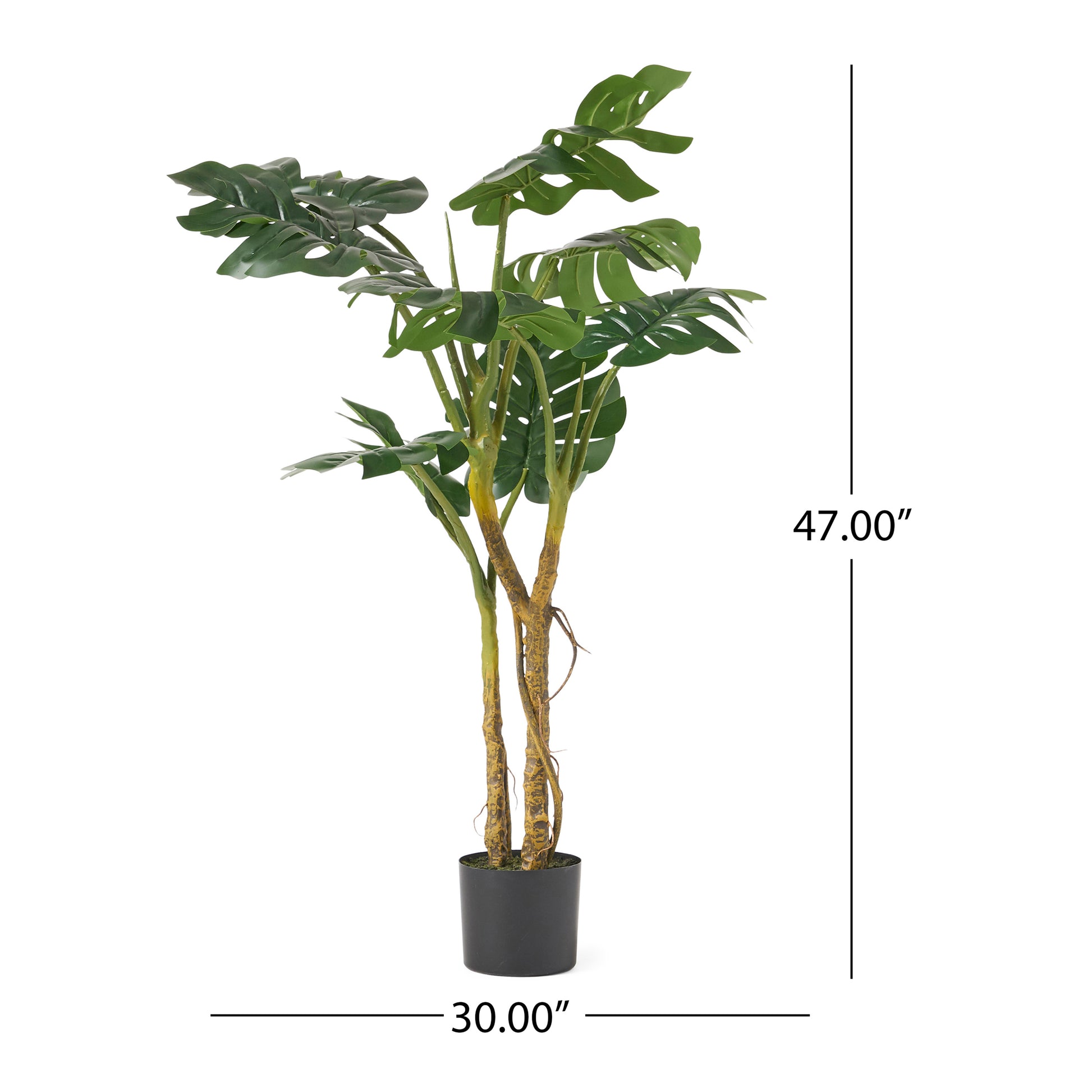 120Cm Artificial Monstera Tree Green Iron Plastic